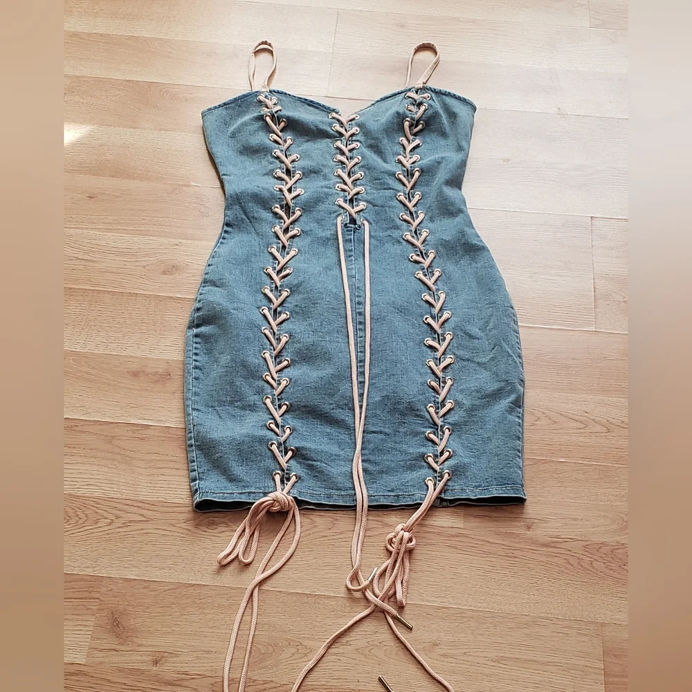 Akira jean dress - Picture 1 of 4